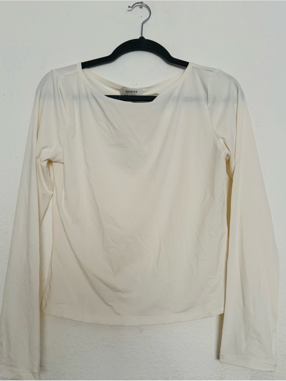BANDIER Soleil Sport Sheet L/S Top in Gardenia Size Small